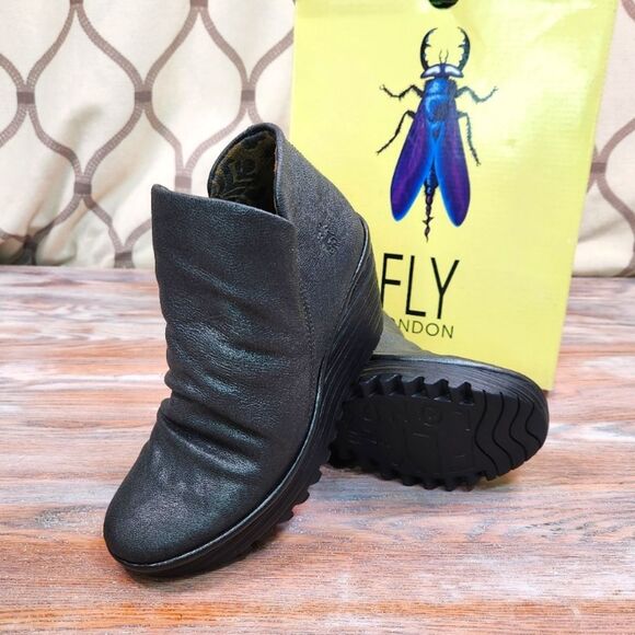 Fly London Yip Borgogna Graphite EU 36 NIB - Picture 1 of 12